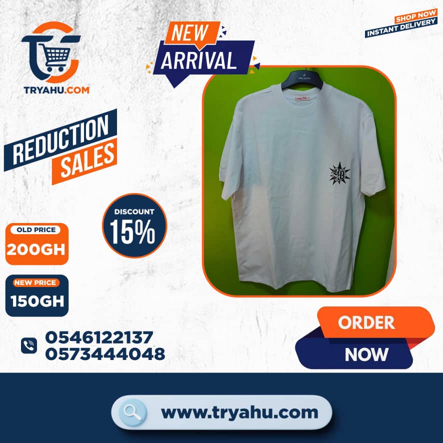 Buy Heavy 100% Cotton T-Shirts for Men in Ghana | Tryahu – Authentic Quality Wear